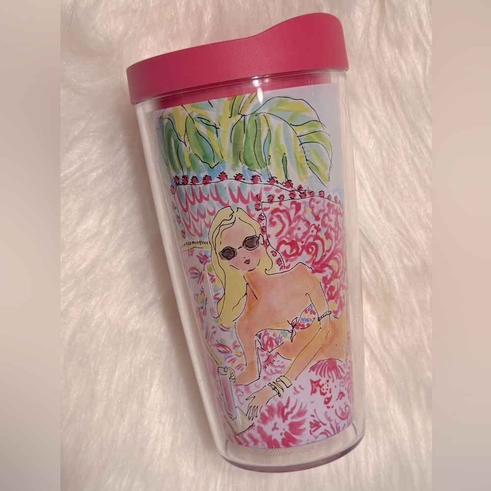 Lilly Pulitzer Meet Me At The Beach Insulated Tumbler Tervis Lid - Picture 1 of 6